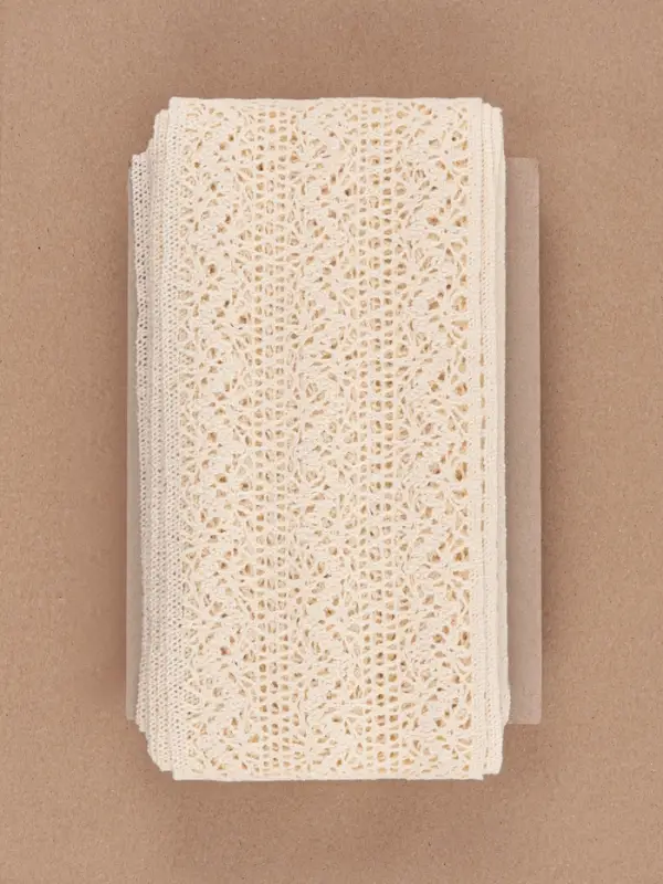 Кружево вязаное, 115 мм &times; 10 &plusmn; 1 м, цвет бежевый