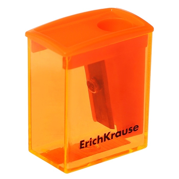 Точилка 1 отверстие ErichKrause  Точилка 1 отверстие ErichKrause "City Mini" Neon, с контейнером, пластиковая, МИКС