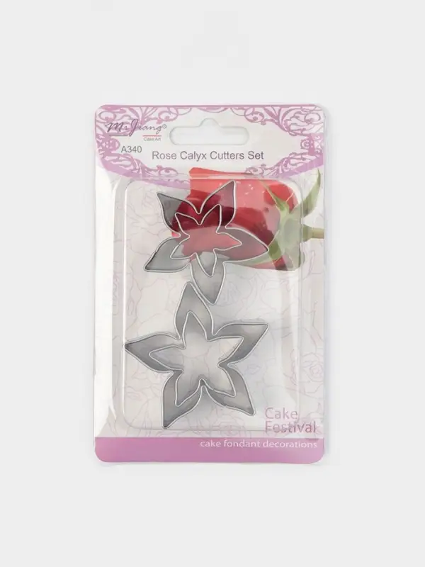 Формы для печенья &laquo;Лепестки розы&raquo;, набор 4 шт., металл, серебристые