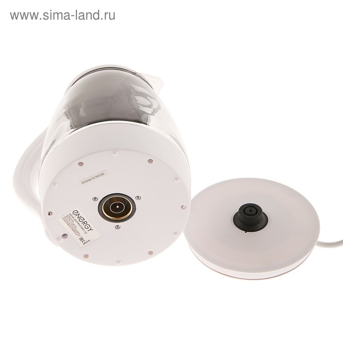 Чайник электрический ENERGY E-262, стекло, 1.7 л, 2200 Вт, белый Чайник электрический ENERGY E-262, стекло, 1.7 л, 2200 Вт, белый