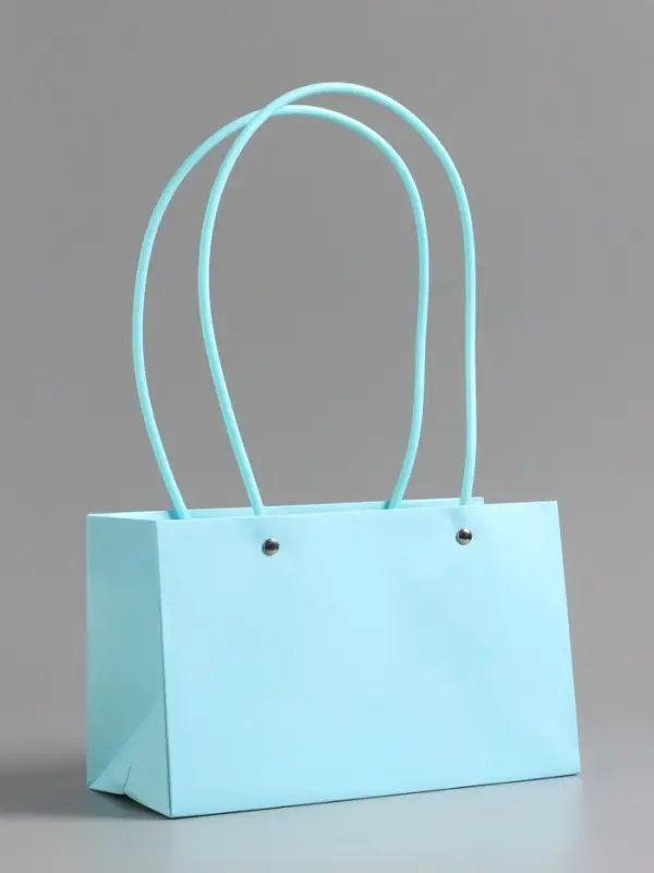 Сумка для цветов влагостойкая, тиффани, 22x10.5x13.5 см Сумка для цветов влагостойкая, тиффани, 22x10.5x13.5 см