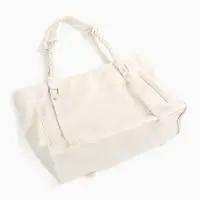 Сумка - шоппер женская на молнии, 44&times;10&times;29 см, однотонная, белая