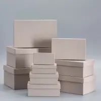 Набор подарочных коробок 10 в 1, серый, 30&times;19&times;12 - 12&times;6.5&times;4 см