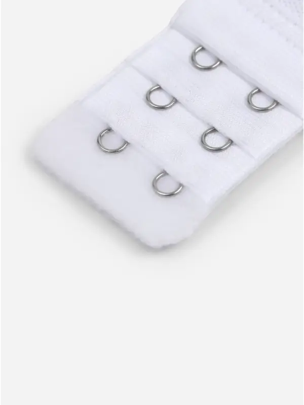 Застёжка для бюстгальтера, удлинитель, 3 ряда 2 крючка, 3.2&times;10.5 см, 5 шт., белая