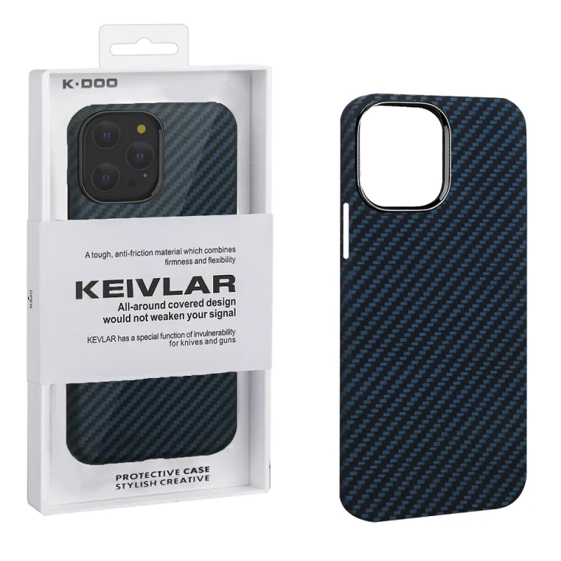 Чехол iPh 14 Pro Kevlar Blue K-DOO Чехол iPh 14 Pro Kevlar Blue K-DOO