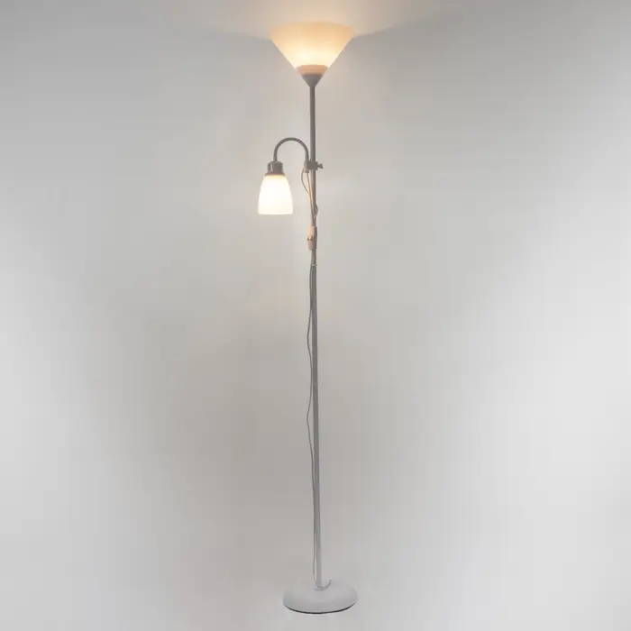 Торшер BayerLux &laquo;Тренд 2&raquo;, Е27 + 1хЕ27, 2&times;40 Вт, 22&times;22&times;180 см, белый