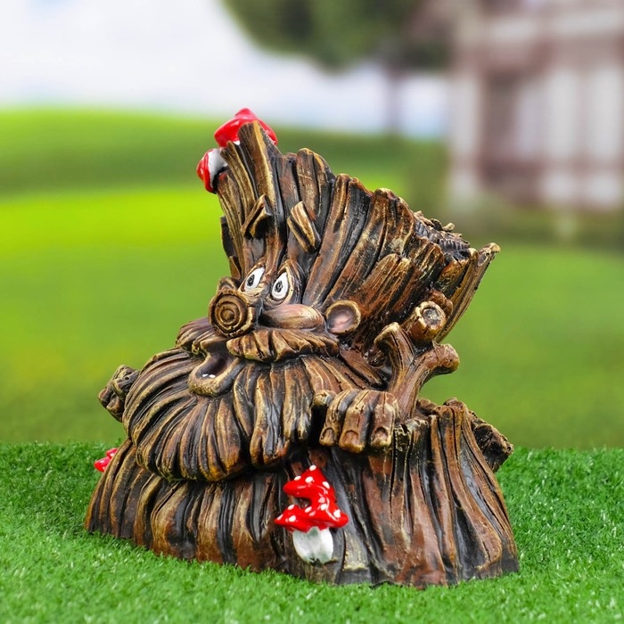 Садовая фигура  Садовая фигура "Лесовичок №3" серый 21х16х19см