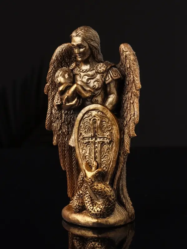 Фигура "Архангел Михаил" 14х9х4 см, бронза