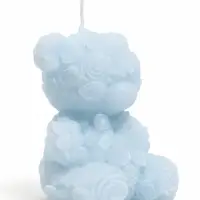 Свеча декоративная "Мишутка" 110 гр, 6х4,8х8 см, 6 ч, голубой