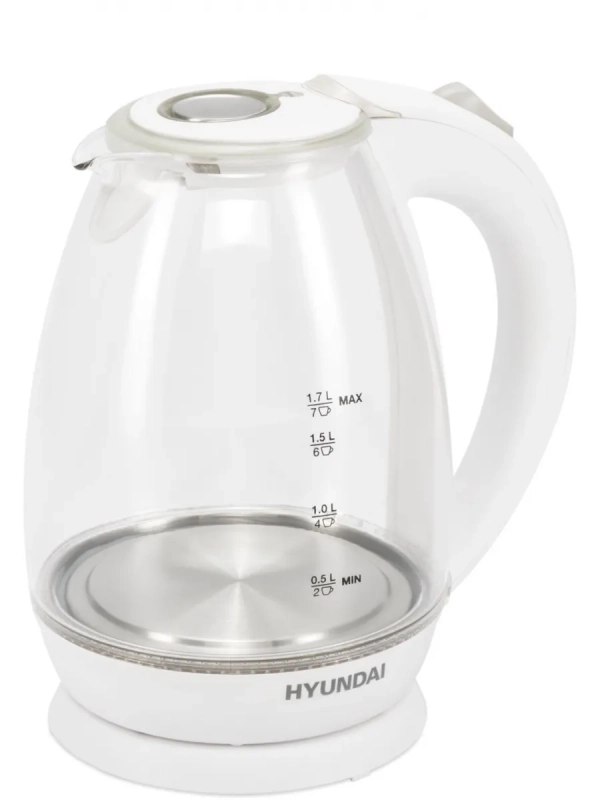 Чайник HYK-G2409 1.7л. 2200Вт белый серебристый Чайник HYK-G2409 1.7л. 2200Вт белый серебристый