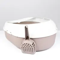 Лоток для кошек с бортом, сеткой и совком "Космо" 51,9 x37,8 x 21,3 см, коричневый Лоток для кошек с бортом, сеткой и совком "Космо" 51,9 x37,8 x 21,3 см, коричневый