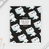 Тетрадь в клетку, 48 л., А5, на скрепке, блок №1 «Котики приколы» МИКС Тетрадь в клетку, 48 л., А5, на скрепке, блок №1 «Котики приколы» МИКС