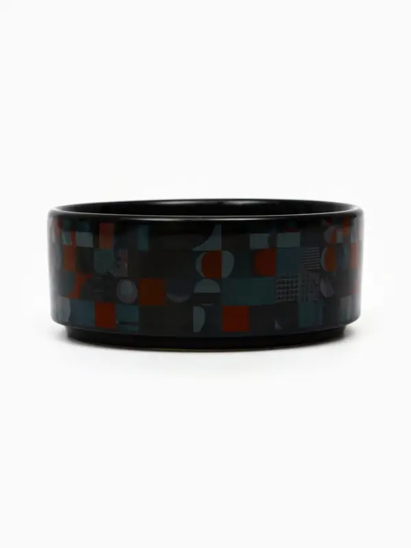 Миска &laquo;Разноцветный горошек&raquo;, 200 мл, 10.5&times;10.5&times;4 см, керамика, чёрная