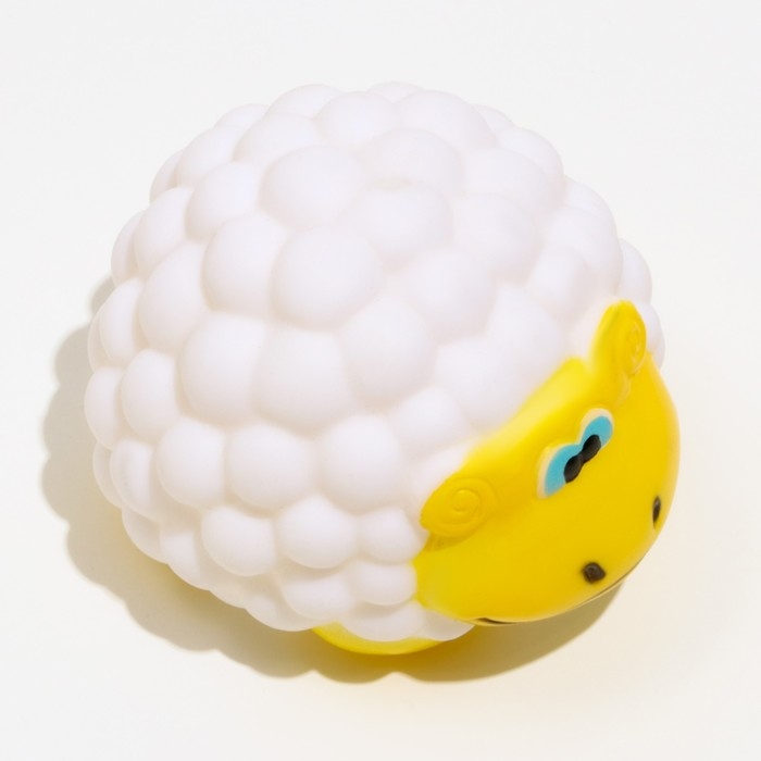 Игрушка пищащая Игрушка пищащая "Барашек", 8 х 6 см, белая