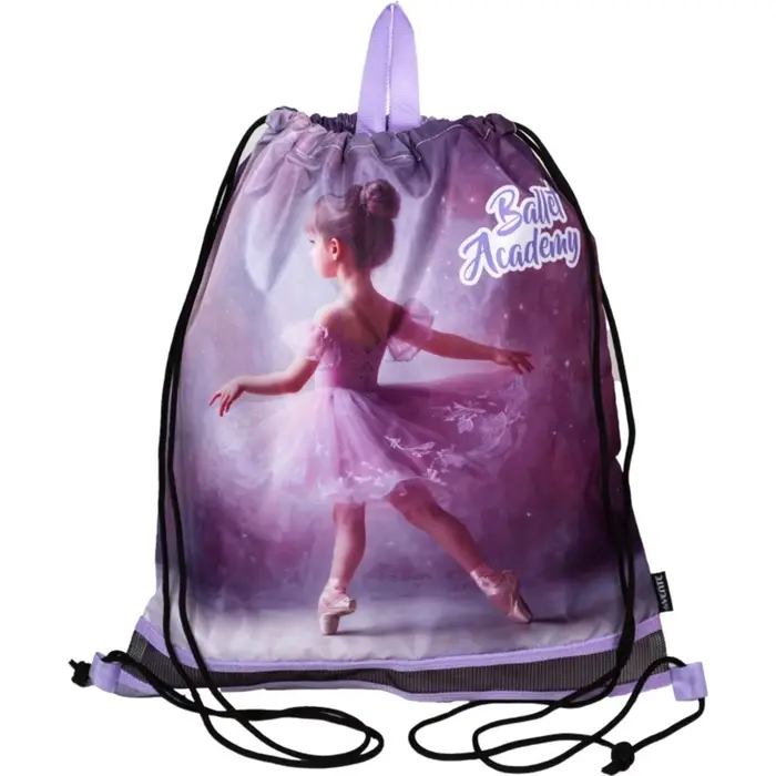 Мешок для обуви, 470х400 мм, deVENTE  Мешок для обуви, 470х400 мм, deVENTE "Ballet Academy", вставка сетка, для девочки