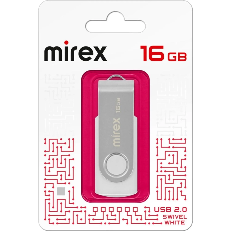 Флеш-память Mirex USB SWIVEL WHITE 16Gb (13600-FMUSWT16 )