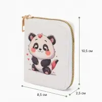 Кошелёк на молнии &laquo;Выбражулька&raquo;, 8.5&times;2.5&times;10.5 см, с принтом, белый