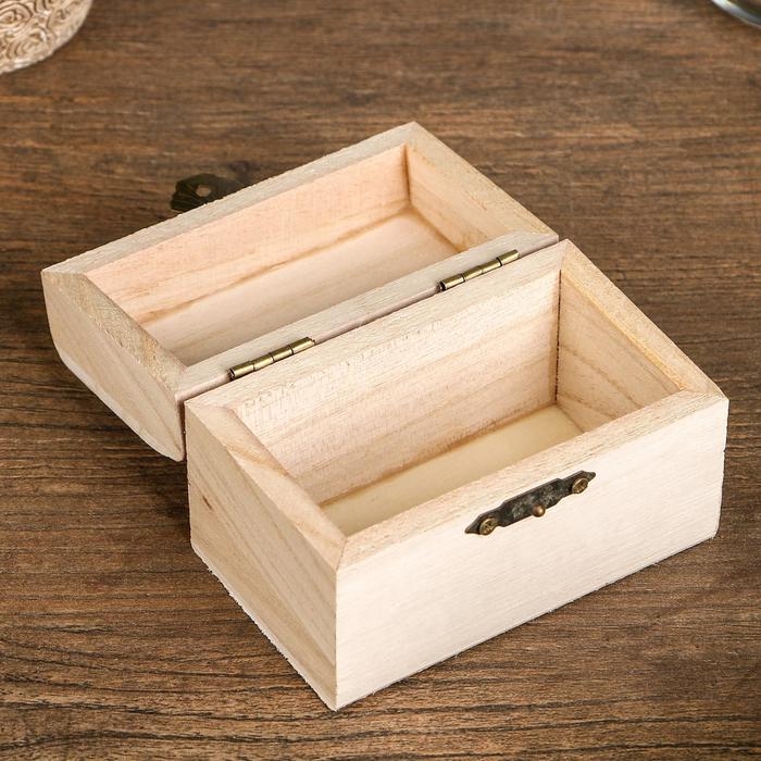 Шкатулка дерево для росписи прямоугольник Шкатулка дерево для росписи прямоугольник "Орех" 9х5х6 см