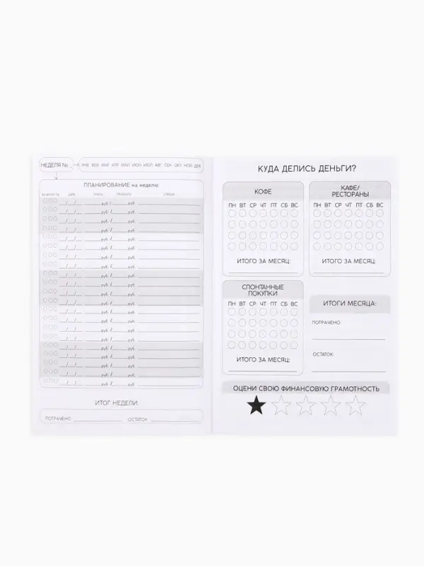 Блокнот для планирования финансов А6, 52 л  Блокнот для планирования финансов А6, 52 л "Люблю деньги"