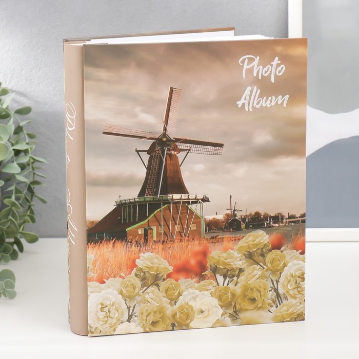 Фотоальбом на 200 фото 10х15 см Фотоальбом на 200 фото 10х15 см "Мельница" в коробке МИКС 26,5х20,5х5,5 см