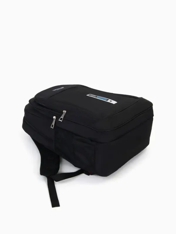 Рюкзак молодёжный на молниях, 2 отдела на молнии, 4 кармана, 37&times;17&times;54 см, чёрный