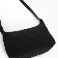 Сумка женская багет на молнии, 30&times;10&times;19 см, чёрная