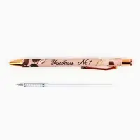 Ручка шариковая, синяя паста, автоматическая, 0.7 мм, пластик, софт-тач &laquo;Учитель №1&raquo;