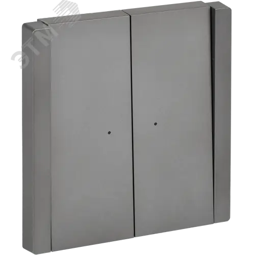 FORTE&PIANO Выключатель 2-клавишный проходной с индикацией 10А FP508 сталь IEK