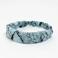 Косынка для девочки "Узор", цв. голубой, р-р 50, 100% п/э