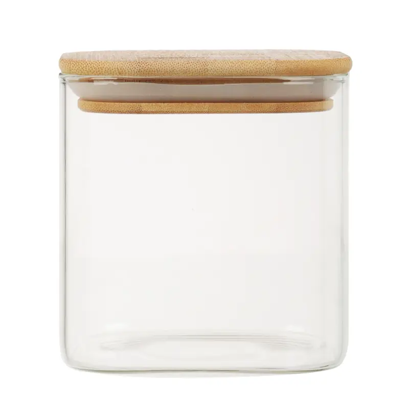 VETTA ЭКО Вуд Банка для хранения 750мл, 10,5х10х10см, стекло, бамбук