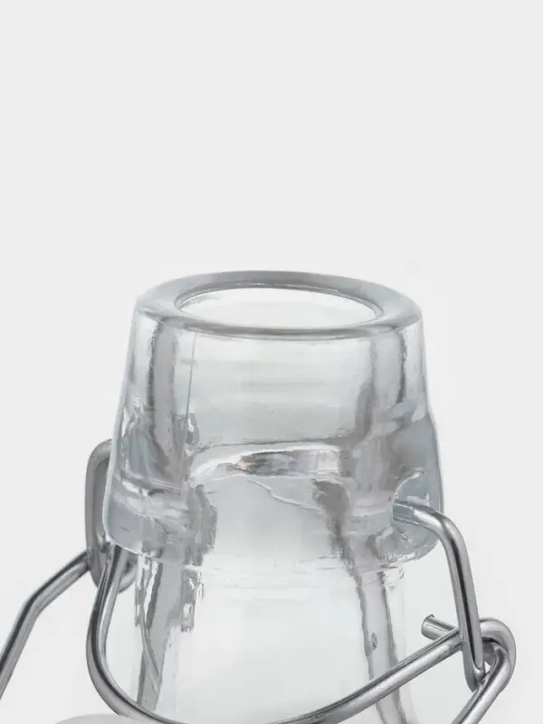 Бутылка для соусов и масла Доляна &laquo;Галерея&raquo;, 80 мл, 5&times;11 см, с бугельным замком, стекло, прозрачная