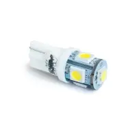 T027 Т10/белый/ (W2,1x9,5d) 5SMD 5050 3 chip, W5W, блистер 2 шт.