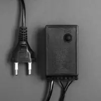 Гирлянда &laquo;Нить&raquo; 20 м с насадками &laquo;Шарики 1.5 см&raquo;, IP44, тёмная нить, 200 LED, свечение красное, 8 режимов, 220 В
