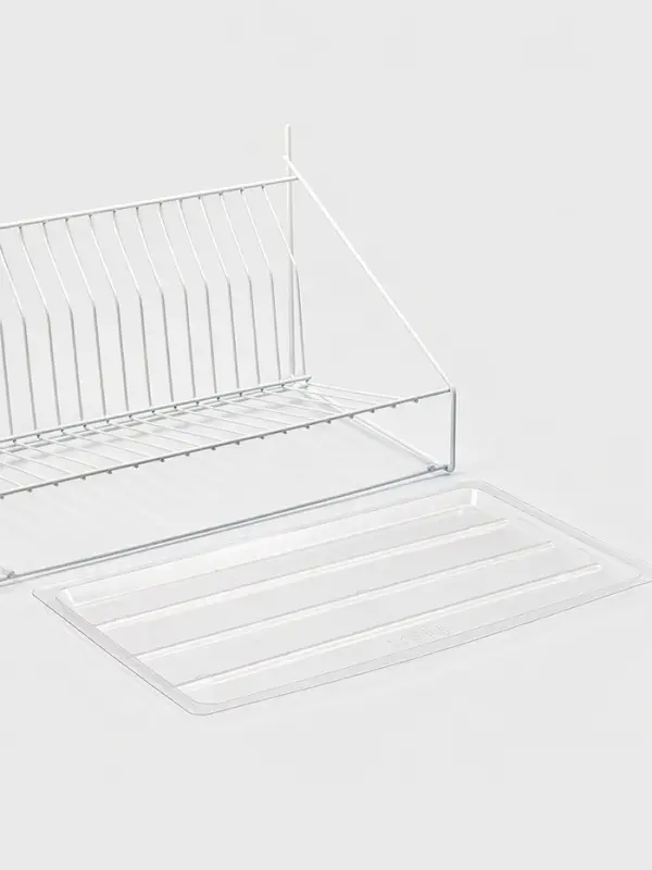 Сушилка для посуды с поддоном, 38.5&times;38.5&times;24 см, белый
