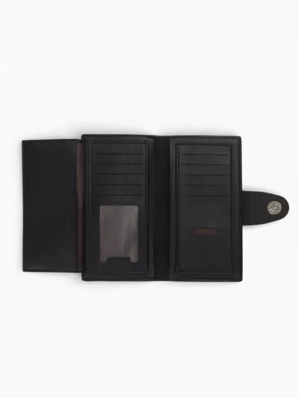 Портмоне мужское &laquo;Кайс&raquo;, на магните, отдел для карт, монет, чёрное