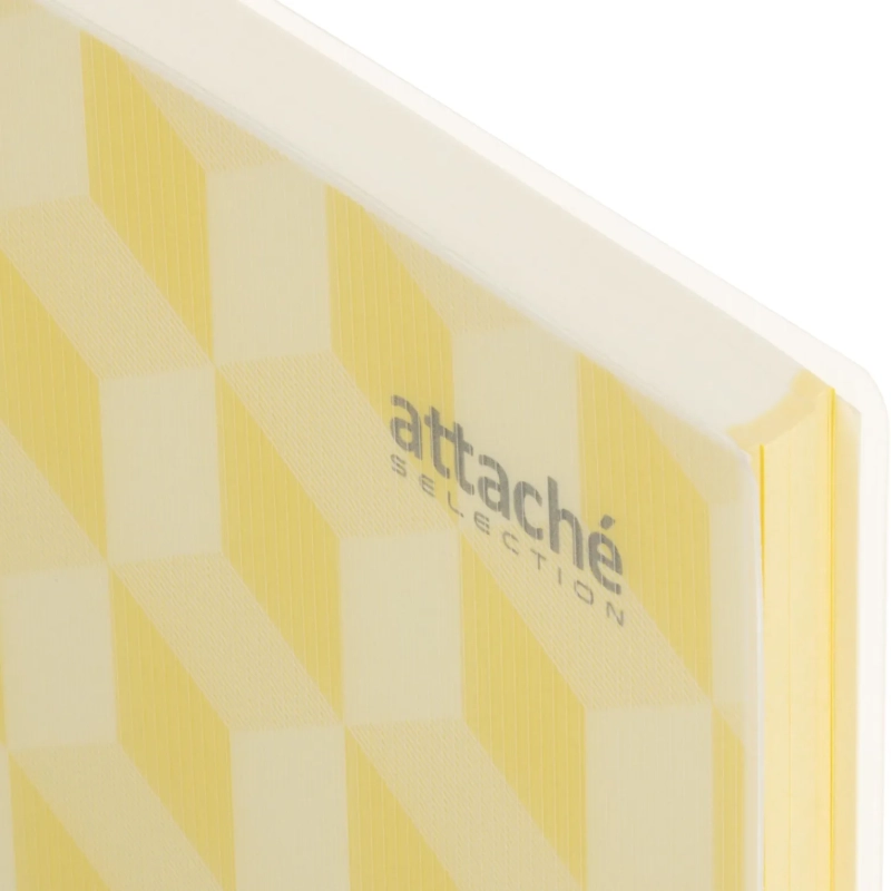 Бизнес-тетрадь А4,150л,кл,плас.спир.Attache Selection SPRING BOOK жел 84232