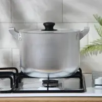 Кастрюля, 4.5 л, металлическая крышка, алюминий, серебристая