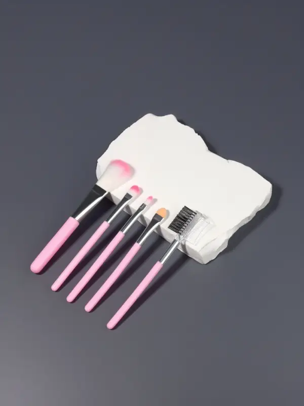 Набор кистей для макияжа COLOR POWER pink, 5 шт., розовый