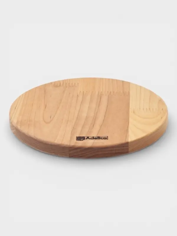 Подарочный набор посуды Adelica &laquo;Бари&raquo;, доска разделочная d=25 см, блюдо для подачи d=24 см, менажница 3 секции d=20 см, подставка, дерево берёза