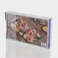 Форма для запекания и выпечки Доляна, 3 л, 39&times;24&times;6 см, жаропрочное стекло, прозрачная