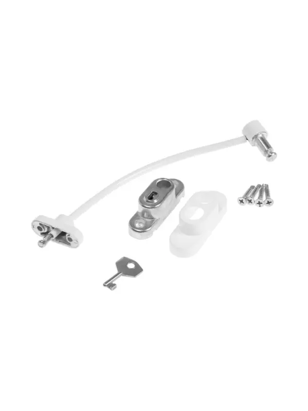 Блокиратор на окна ТУНДРА, с тросом 18 см, набор 3 шт