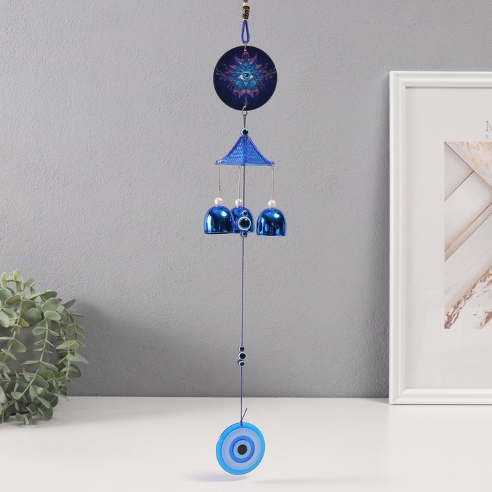 Музыка ветра металл от сглаза Музыка ветра металл от сглаза "Всевидящее око" 3 колокольчика 45 см