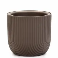 Кашпо со вставкой 1 л d15 см h14 см РАМОНА серый