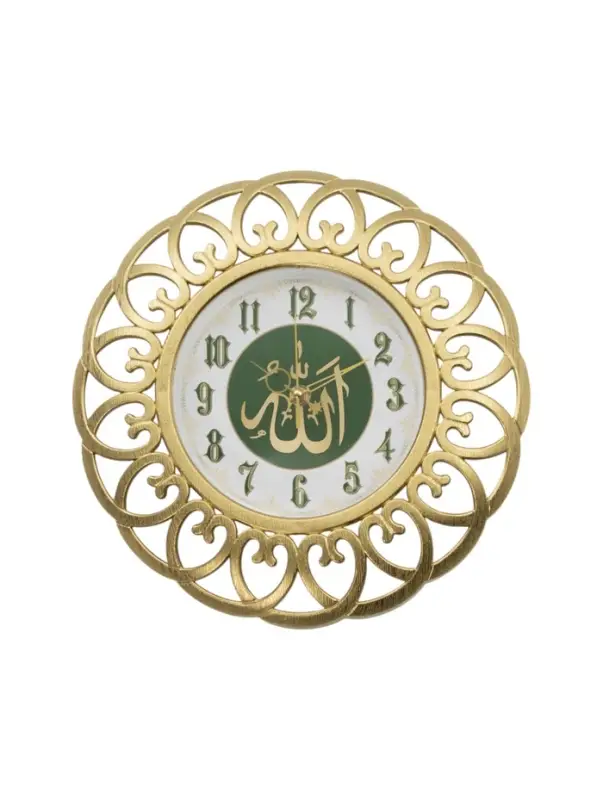 Часы настенные интерьерные &laquo;Мусульманство&raquo;, бесшумные, d=30 см, золотистые