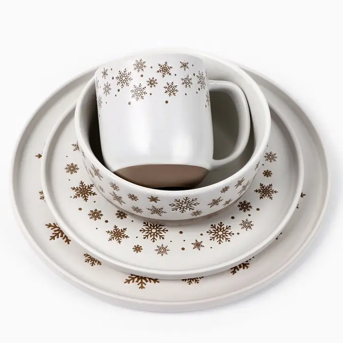 Тарелка новогодняя суповая &laquo;Снежная сказка&raquo;, 15&times;7 см, 700 мл, ручная работа