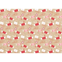 Бумага упаковочная крафт Письма любимым, 15.25.02546