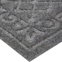 Коврик входной влаговпитывающий с тисн ХОЛЛ In'Loran 60х90см серый 130-694