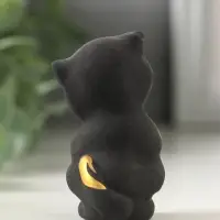 Фигурка керамика &laquo;Котик милашка&raquo;, 7 см, чёрный