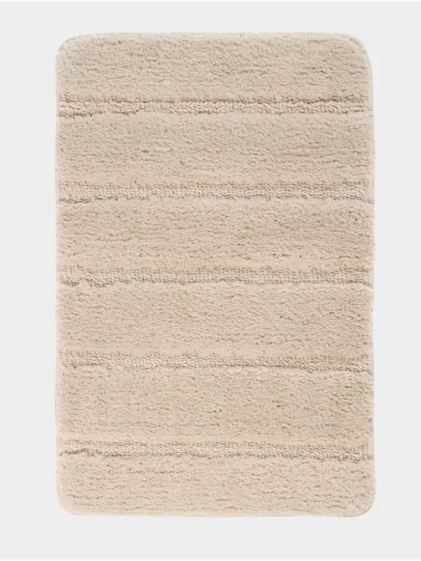 Коврик Savanna, 40&times;60 см, ворс 2 см, микрофибра, бежевый