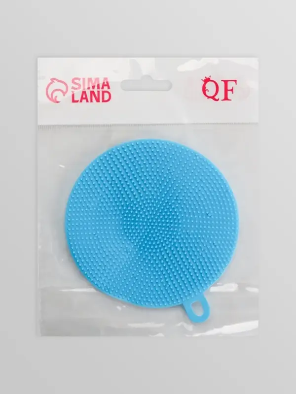 Щётка для умывания с подвесом, силиконовая, d=9.5 см, МИКС